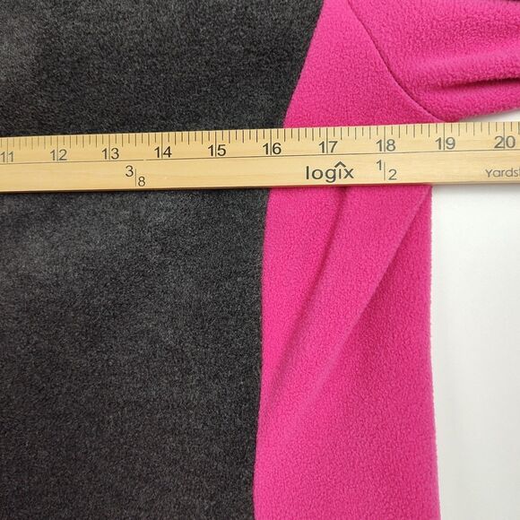 Calvin Klein Performance Full-Zip Fleece Jacket Women's Sz M Gray & Pink Pockets - Picture 3 of 8